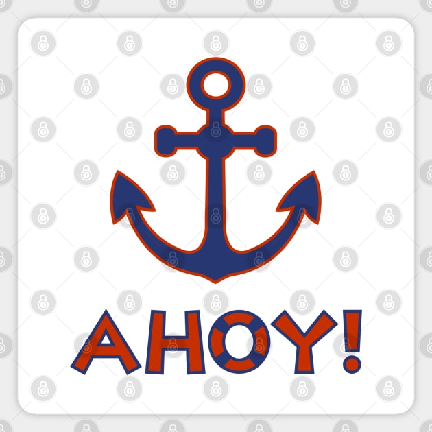 AHOY! Type Lifebuoy Ring+Anchor Magnet by NataliePaskell